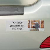 Mijn andere kleinen zijn echte jongens bumpersticker (Op auto)