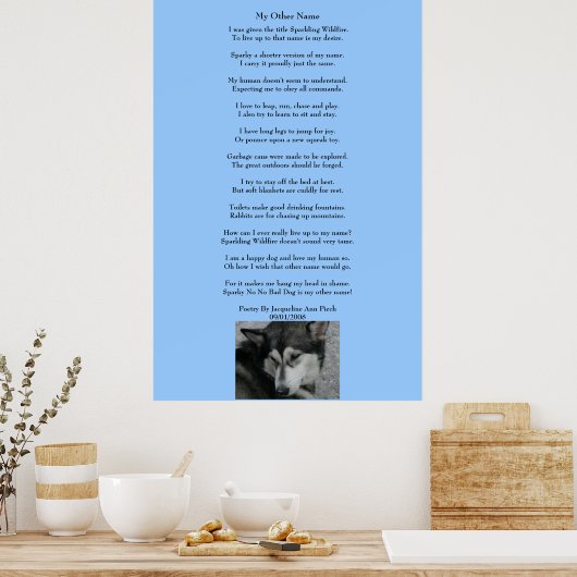 Mijn andere naam Poetry Poster (Keuken)