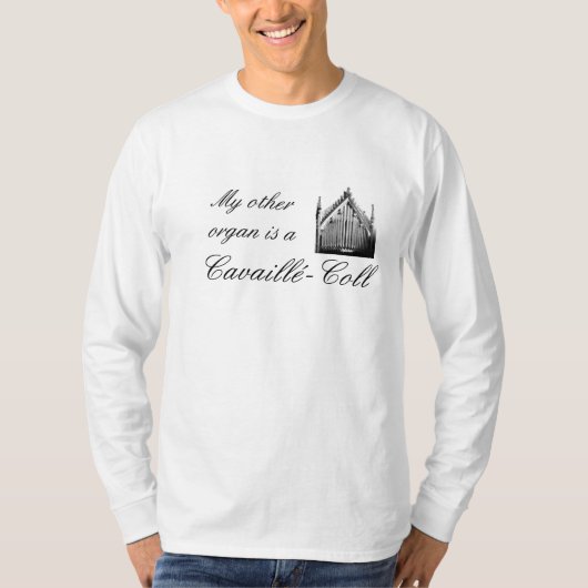 "Mijn andere orgaan is" muziekt-shirt T-shirt (Voorkant)