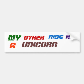 MIJN, ANDERE, RIDE, IS, A, UNICORN BUMPERSTICKER