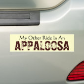 Mijn andere Ride is een Appaloosa Bumpersticker (Op auto)