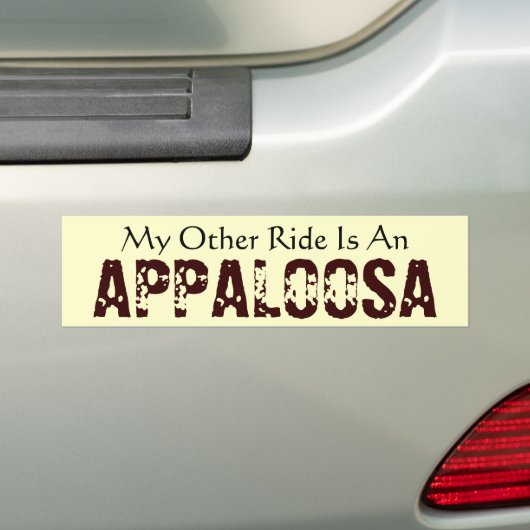 Mijn andere Ride is een Appaloosa Bumpersticker (Op auto)