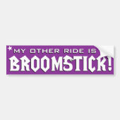 Mijn andere Ride is een broomstick Bumpersticker (Voorkant)