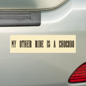 Mijn andere Ride is een Chocobo Bumpersticker (Op auto)