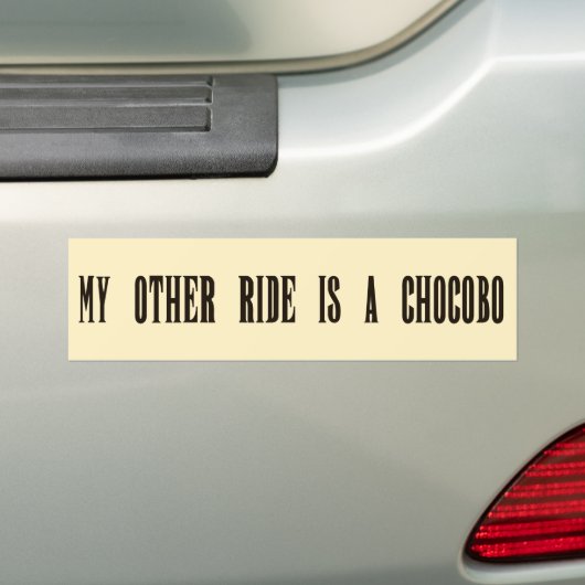 Mijn andere Ride is een Chocobo Bumpersticker (Op auto)