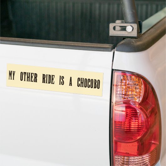 Mijn andere Ride is een Chocobo Bumpersticker (Op Truck)
