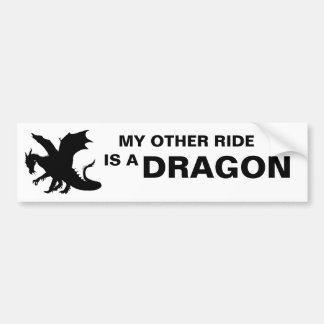 MIJN ANDERE RIDE IS EEN DRAGON BUMPERSTICKER