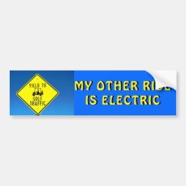 Mijn andere Ride is een elektrische Golfkart Bumpersticker