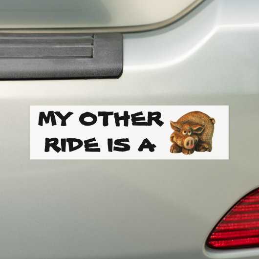 Mijn andere Ride is een Hog Bumpersticker (Op auto)
