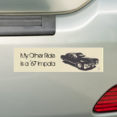 Mijn andere Ride is een Impala Bumpersticker uit ' (Op auto)