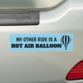 Mijn andere Ride is een luchtballon Bumpersticker (Op auto)