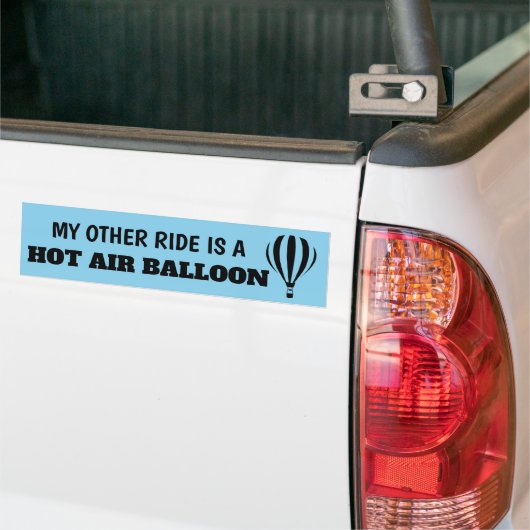 Mijn andere Ride is een luchtballon Bumpersticker (Op Truck)
