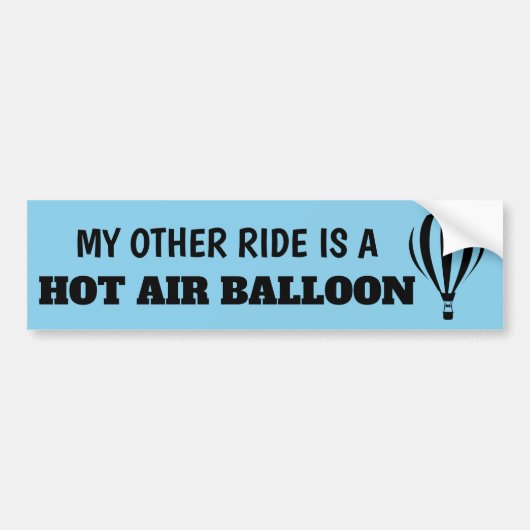 Mijn andere Ride is een luchtballon Bumpersticker (Voorkant)