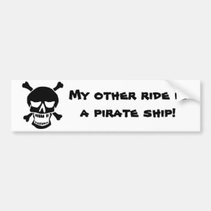 Mijn andere Ride is een piraatschip Bumpersticker