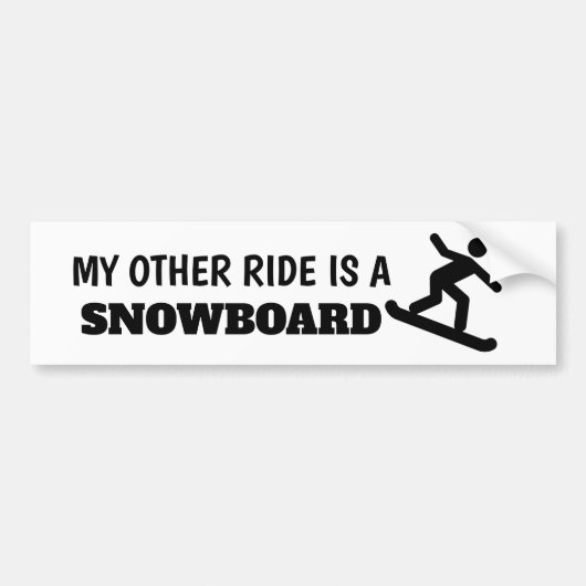 Mijn andere Ride is een Snowboard Sticker (Voorkant)