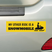 Mijn andere Ride is een Snowmobile Sticker (Op auto)