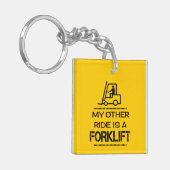 Mijn andere Ride is een vorklift Sleutelhanger (Voorkant Links)
