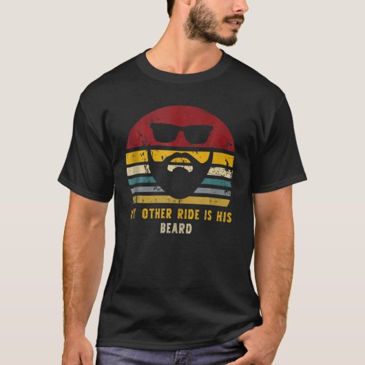 Mijn andere Ride is zijn baard grappig gebaard T-shirt (Voorkant)