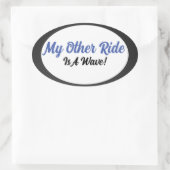 Mijn andere Ride Ovale Sticker (Tas)