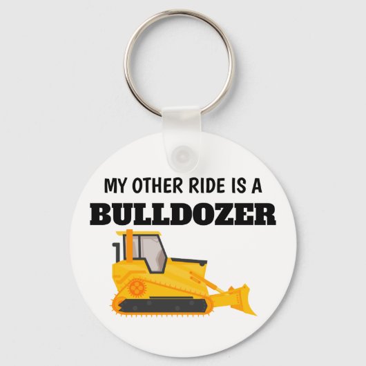 Mijn andere rit is een bulldozer sleutelhanger (Voorkant)