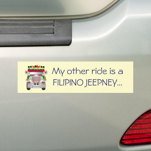 Mijn andere rit is een Filipino Jeepney Bumperstic Bumpersticker (Op auto)
