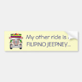 Mijn andere rit is een Filipino Jeepney Bumperstic Bumpersticker (Voorkant)