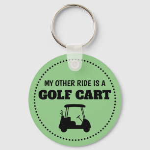 Mijn andere rit is een golfkar sleutelhanger