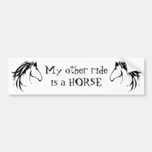 Mijn andere rit is een leuke quote van Horse Bumpersticker