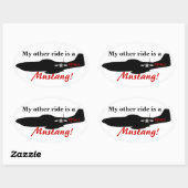 Mijn andere rit is een Mustang! Ovale Sticker (Vel)