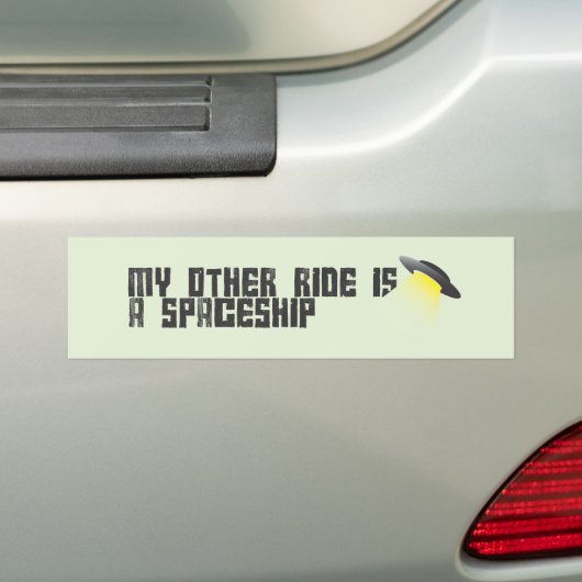 Mijn andere rit is een ruimteschip bumpersticker (Op auto)
