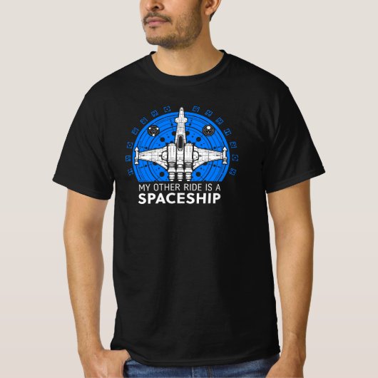 Mijn andere rit is een ruimteschip - Retro Sci-Fi  T-shirt (Voorkant)