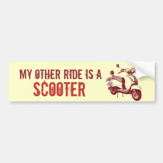 Mijn andere rit is een SCOOTER Bumpersticker (Voorkant)