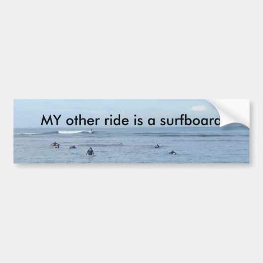 Mijn andere rit is een surfboard bumpersticker (Voorkant)