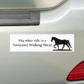 Mijn andere rit is een Tennessee Walking Horse Bumpersticker (Op auto)
