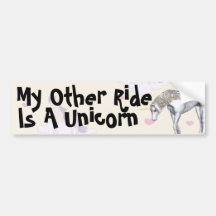 Mijn andere rit is een Unicorn Bumpersticker