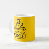 Mijn andere rit is een vorkheftruck koffiemok (Voorkant links)