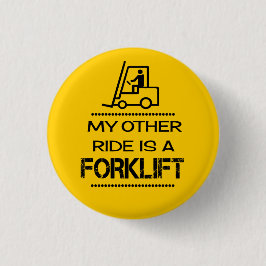 Mijn andere rit is een vorkheftruck ronde button 3,2 cm