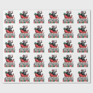Mijn Andere Rit Is Krampus Krampus Rijdende slee Cadeaupapier