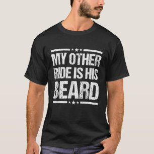 Mijn andere rit is zijn baard grappige motorfiets t-shirt