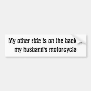 Mijn andere ritje... achterkant motorfiets van mij bumpersticker