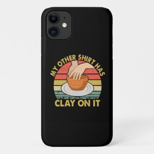 Mijn andere shirt zit onder de klei - Pottenbakker Case-Mate iPhone Case