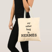 "Mijn andere tas is Hermès" Canvas Tas (Voorkant (product))