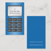 Mijn andere telefoon - Blauwe Persoonlijke Roepend Contactkaartje (Voorkant / Achterkant)