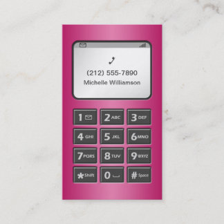 Mijn andere telefoon - Fuchsia Visitekaartjes
