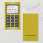Mijn andere telefoon - Gele Persoonlijke Roepende  Contactkaartje (Voorkant / Achterkant)