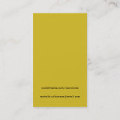 Mijn andere telefoon - Gele Persoonlijke Roepende  Contactkaartje (Achterkant)