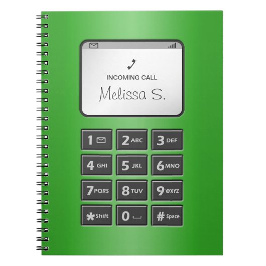Mijn andere telefoon - Groene notebook Notitieboek (Voorkant)