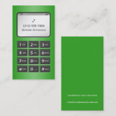 Mijn andere telefoon - Groene Persoonlijke Roepend Contactkaartje (Voorkant / Achterkant)