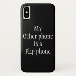 Mijn andere telefoon is een flip telefoon grappige iPhone x hoesje