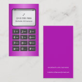 Mijn andere telefoon - Paarse Persoonlijke Roeping Contactkaartje (Voorkant / Achterkant)